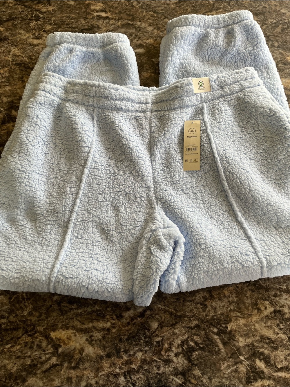 Women’s Light Blue Sherpa Fleece Bottoms